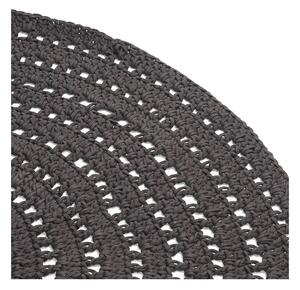 Tamnosivi okrugli pamučni tepih LABEL51 Knitted, ⌀ 150 cm
