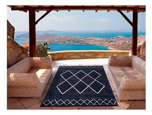 Tamnoplavi vanjski tepih Universal Elba, 120 x 170 cm