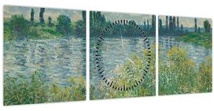 Slika - Claude Monet, Banks of the Seine, reprodukcije (sa satom) (90x30 cm)