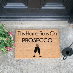 Otirač od prirodnih kokosovih vlakana Artsy Doormats This Home Runs On Prosecco, 40 x 60 cm