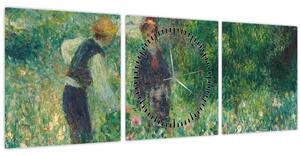 Slika - Auguste Renoir, Picking Flowers, reprodukcije (sa satom) (90x30 cm)