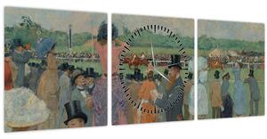 Slika - Jean-Louis Forain, The Races at Longchamp, reprodukcije (sa satom) (90x30 cm)