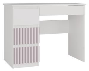 Drohmo MIX Mijas ARTEO radni stol sa spremištem lijevo, 98x76x51 cm, bijelo-roza