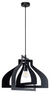 Visilica Justyna E27 grlo, 1 žarulja, 60W crna, sa sjenilom u obliku lampe