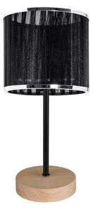 Mila stolna lampa E27 grlo, 1 žarulja, 25W hrast-crni-crni-krom