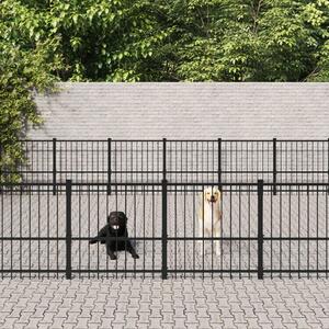 VidaXL Vanjski kavez za pse čelični 33,87 m²
