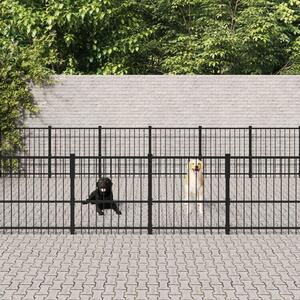 VidaXL Vanjski kavez za pse čelični 28,23 m²