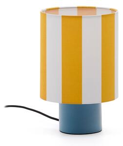 Žuta /plava stolna lampa s tekstilnim sjenilom (visina 25 cm) Ciral – Kave Home