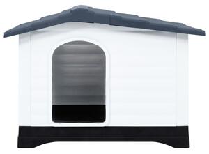 VidaXL Kućica za pse siva 90,5 x 68 x 66 cm od polipropilena