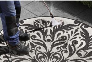 Crno-krem vanjski tepih NORTHRUGS Madrid, ⌀ 140 cm
