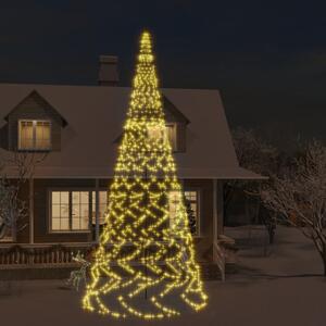 VidaXL Božićno drvce na stijegu 3000 toplih bijelih LED žarulja 800 cm