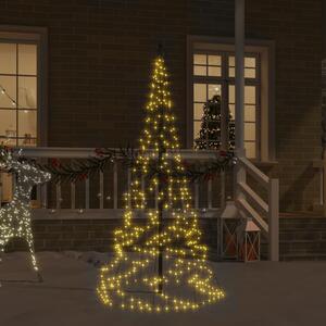 VidaXL Božićno drvce na stijegu 200 LED žarulja tople bijele 180 cm