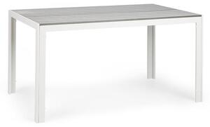 Blumfeldt Bilbao, záhradný stôl, 150 x 90 cm, polywood, aluminij, bijelo/siva