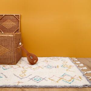 Šareni pamučni ručno izrađeni tepih Nattiot Milko, 100 x 160 cm