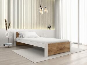 Krevet IKAROS 90 x 200 cm, artisan hrast/bijela Podnica: Sa podnicom od letvi, Madrac: Bez madraca