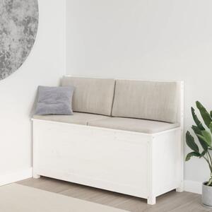VidaXL Klupa bijela 110 x 41 x 76,5 cm od masivne borovine
