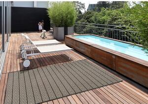 Tamno sivi vanjski tepih Universal Tokio Stripe, 60 x 110 cm