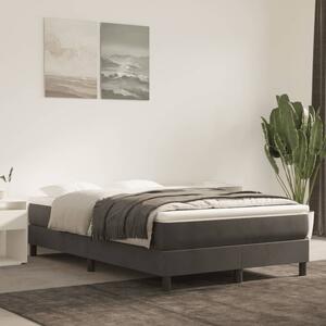 VidaXL Madrac s oprugama tamnosivi 120x200x20 cm baršunasti