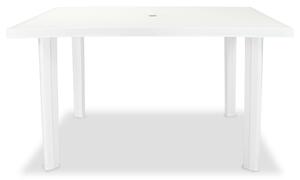 VidaXL Vrtni stol od plastike bijeli 126 x 76 x 72 cm