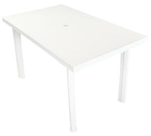 VidaXL Vrtni stol od plastike bijeli 126 x 76 x 72 cm