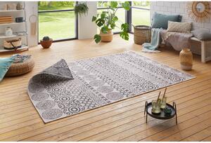 Brown-bijeli vanjski tepih Ragami krug, 80 x 150