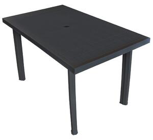 VidaXL Vrtni stol od plastike antracit 126 x 76 x 72 cm
