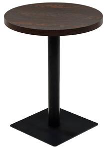 VidaXL Okrugli stol za bistro od MDF-a i čelika 60 x 75 cm tamni pepeljasti