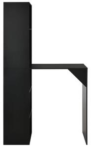 VidaXL Barski stol s ormarićem crni 115 x 59 x 200 cm