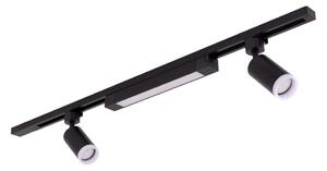 LED Ugradna lampica u TRACER sustavu 2xGU10/10W/230V + LED/20W 1 m crna