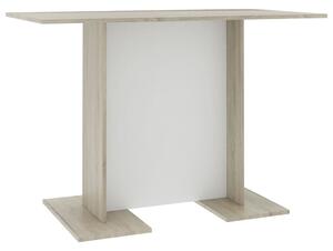 VidaXL Blagovaonski stol bijeli i boja hrasta 110 x 60 x 75 cm iverica