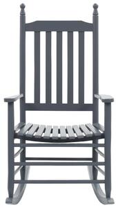 VidaXL Stolica za ljuljanje sa zakrivljenim sjedalom siva drvo topole