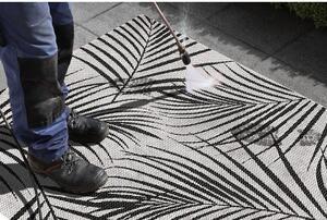 Crno-sivi vanjski tepih Ragami Flora, 120 x 170 cm