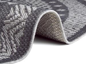 Siva vanjska krpa tepiha, Ø 160 cm