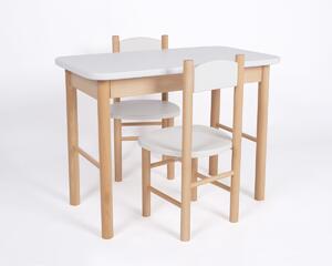 Set stola i stolica Simple - bijeli postaviti - 1x stol + 2x stolica