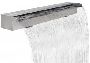 VidaXL Pravokutna vodopadna fontana za bazen od nehrđajućeg čelika 90 cm