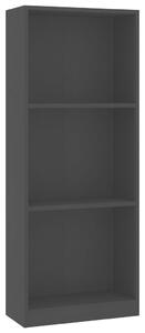 VidaXL Ormarić za knjige s 3 razine crni 40 x 24 x 108 cm drveni