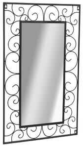 VidaXL Vrtno zidno ogledalo pravokutno 50 x 80 cm crno
