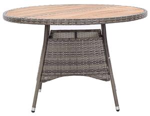 VidaXL Vrtni stol sivi 115 x 74 cm od poliratana i bagremovog drva