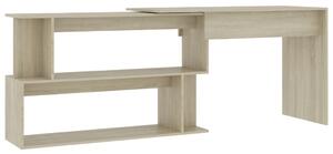 VidaXL Kutni radni stol boja hrasta 200x50x76 cm od konstruiranog drva