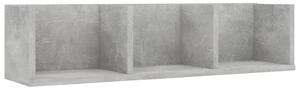 VidaXL Zidna polica za CD-ove siva boja betona 75 x 18 x 18 cm iverica