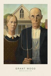 Reprodukcija American Gothic (Iconic Bestselling Portrait) - Grant Wood