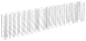 VidaXL Gabionska sadilica od pocinčanog čelika 360 x 30 x 90 cm