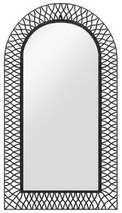 VidaXL Zidno ogledalo s lukom 60 x 110 cm crno