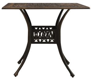 VidaXL Vrtni stol brončani 90 x 90 x 73 cm od lijevanog aluminija