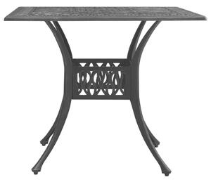 VidaXL Vrtni stol crni 90 x 90 x 73 cm od lijevanog aluminija