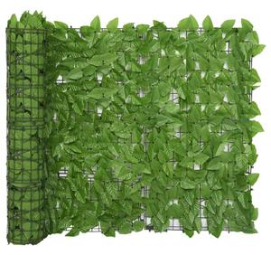 VidaXL Balkonski zastor sa zelenim lišćem 600 x 100 cm