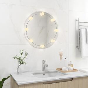 VidaXL Zidno ogledalo s LED svjetlima okruglo stakleno