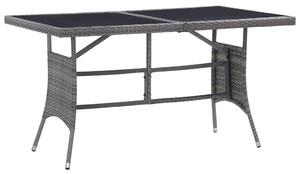 VidaXL Vrtni stol sivi 140 x 80 x 74 cm od poliratana