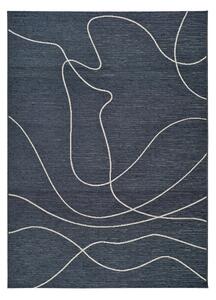 Tamno plavi vanjski tepih s udjelom pamuka Universal Doodle, 130 x 190 cm