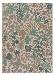 Bež-zeleni vanjski tepih Universal Floral, 155 x 230 cm